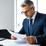 **

"A professional accountant in a well-lit office, reviewing tax documents and receipts, wearing a modest business suit, glasses, fully clothed, appropriate attire, safe for work, perfect anatomy, correct proportions, natural pose, professional."

**