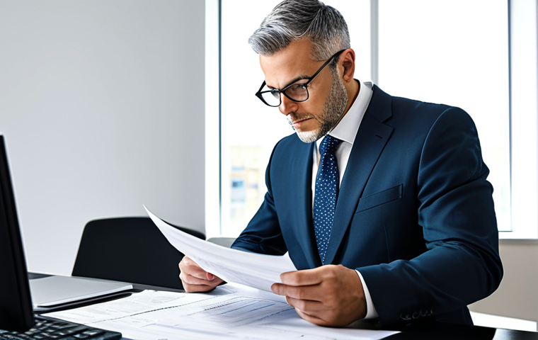 **

"A professional accountant in a well-lit office, reviewing tax documents and receipts, wearing a modest business suit, glasses, fully clothed, appropriate attire, safe for work, perfect anatomy, correct proportions, natural pose, professional."

**