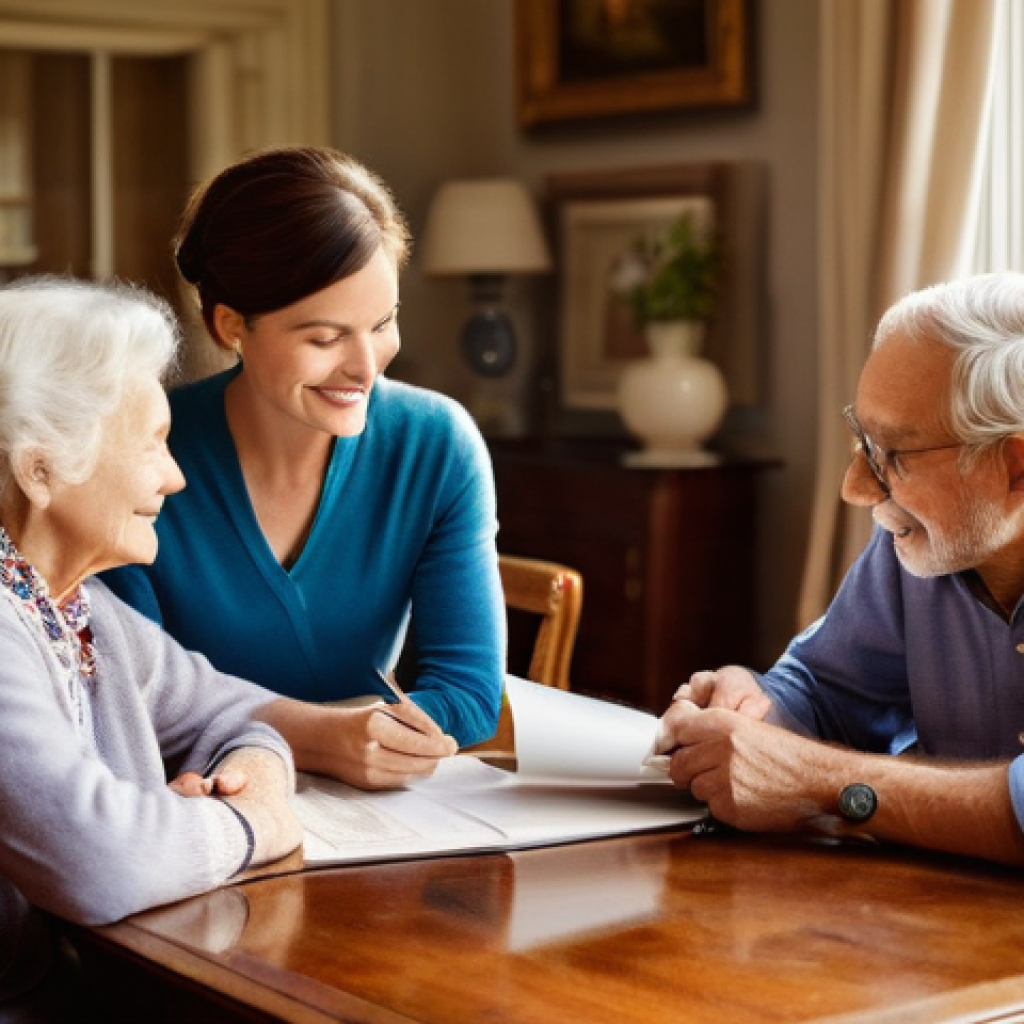 부동산 상속 분쟁과 세금 - **Prompt 1: Serene Family Legacy Discussion**
"A heartwarming scene depicting an elderly couple ...