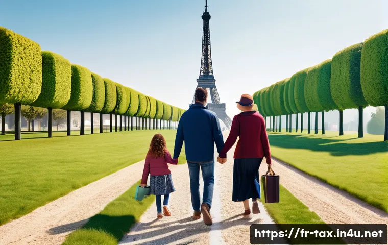 소득공제와 세액공제 차이 - **Prompt:** A diverse French family, consisting of two adults and two children (ages 8 and 12, all w...