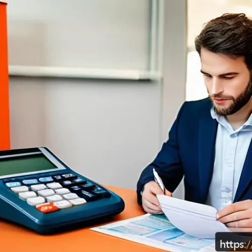 중고차 거래 시 세금 - A detailed scene of a French car buyer at a regional prefecture office, examining documents related ...